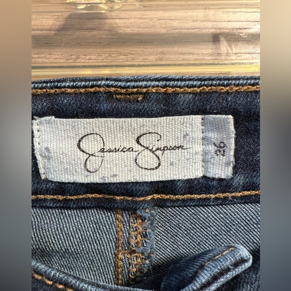 Jessica Simpson Women's High-Rise Skinny Jeans, Dark Blue Size 26 - Picture 3 of 5